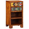 vidaXL Mesa de Fin Floral con caj&oacute;n Marr&oacute;n 40 x 35 x 75 cm