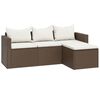 vidaXL Set muebles de jardín ratán sintético marrón