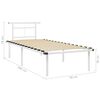 vidaXL Estructura de cama sin colchón metal blanco 90x200 cm