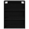 vidaXL Armario de pared colgante Roble Negro 69,5 x 32,5 x 90 cm