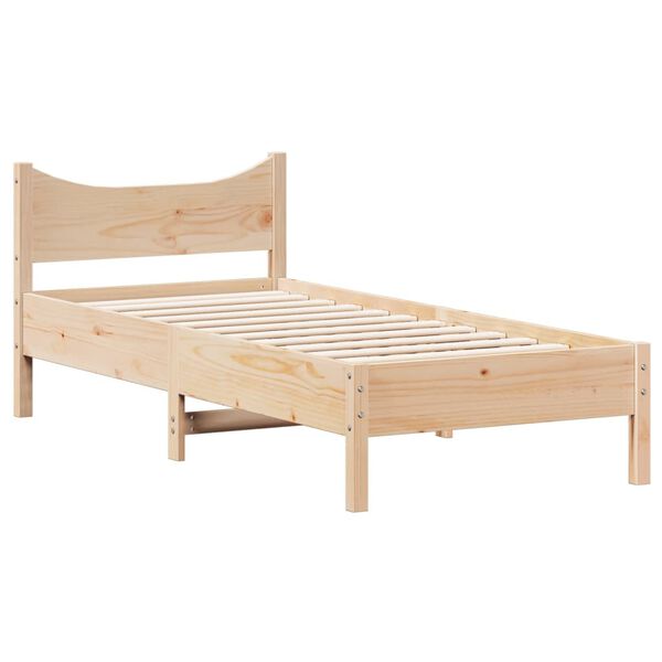 vidaXL Estructura de cama sin colchón madera maciza de pino 90x190 cm