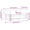 vidaXL Sof&aacute; 3 plazas almohadas y cojines cuero sint&eacute;tico gris 180 cm