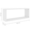 vidaXL Estantes cubo de pared 6 uds contrachapada blanco 60x15x23 cm