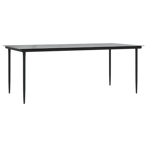 vidaXL Set comedor jard&iacute;n 9 pzas y cojines rat&aacute;n sint&eacute;tico gris