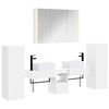 vidaXL Juego de muebles de ba&ntilde;o 6 pcs Blanco