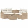 vidaXL Juego de Sof&aacute; 6 uds. Beige y blanco crema