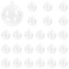 vidaXL Juego de bolas navide&ntilde;as 25 uds. Transparente Di&aacute;m. 8 cm