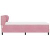 vidaXL Cama tipo Box Spring con colch&oacute;n Rosa 80 x 200 cm Terciopelo