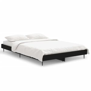 vidaXL Estructura de cama madera de ingenier&iacute;a negra 120x190 cm