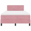 vidaXL Cama tipo Box Spring con colch&oacute;n Rosa 120 x 190 cm Terciopelo