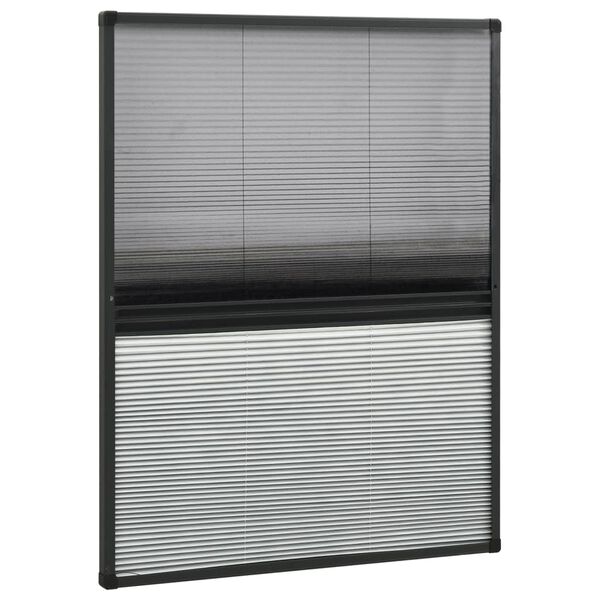 vidaXL Mosquitera plisada para ventanas contra el sol aluminio 60x80cm