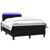 vidaXL Cama box spring con colch&oacute;n y LED terciopelo negro 120x210 cm