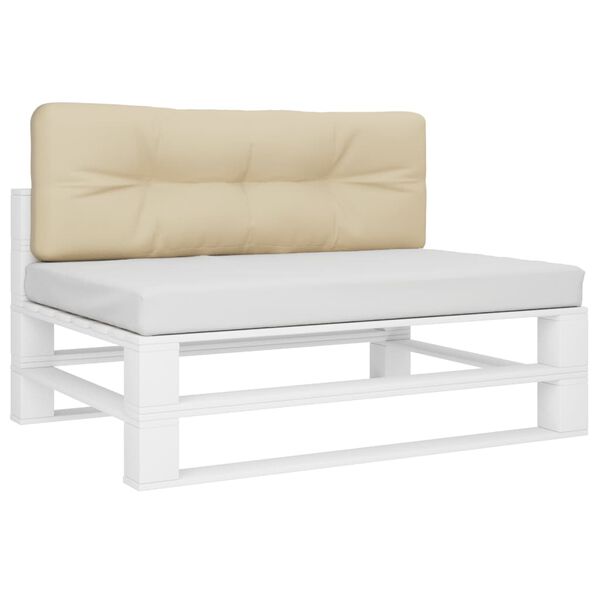 vidaXL Coj&iacute;n para sof&aacute; de palets de tela beige 120x40x12 cm