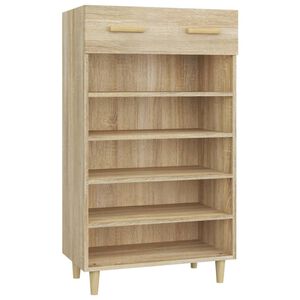 vidaXL Mueble zapatero madera contrachapada color roble 60x35x105 cm
