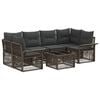 vidaXL Conjunto de sof&aacute;s de jard&iacute;n 7 uds. Gris 55 x 55 x 37 cm