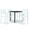 vidaXL Juego de comedor de jard&iacute;n de 5 piezas blanco