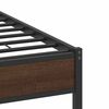 vidaXL Estructura de cama sin colch&oacute;n madera marr&oacute;n roble 120x190 cm