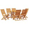 vidaXL Conjunto de Comedor de Jard&iacute;n 7 uds. Marr&oacute;n