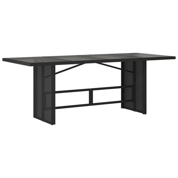 vidaXL Set de comedor de jard&iacute;n 9 pzas y cojines rat&aacute;n sint&eacute;tico negro
