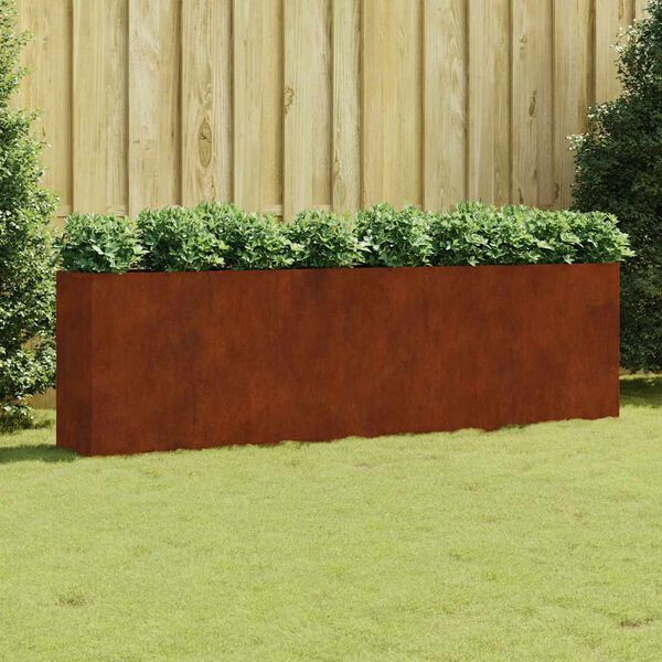vidaXL Jardinera acero corten 280x40x80 cm