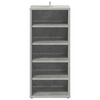 vidaXL Mueble zapatero madera contrachapada gris hormigón 31,5x35x70cm