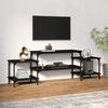 vidaXL Mueble para TV madera contrachapada negro 157x35x52 cm