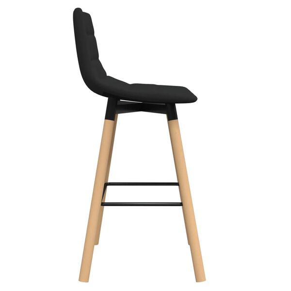 vidaXL Taburete de de barra de cocina de tela negro