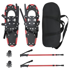 vidaXL Raquetas de nieve 3 en 1 con bastones de senderismo