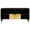 vidaXL Mueble de TV con cajón Negro y dorado 100 x 33 x 46 cm