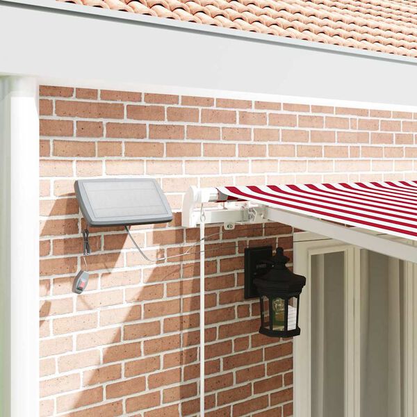 vidaXL Toldo Retr&aacute;ctil Manual Rojo y 600 x 300 cm Tela y acero