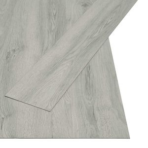 vidaXL Lama de Suelo Autoadhesiva Gris Claro 4,46 m&sup2; 32 uds. PVC