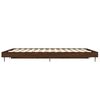 vidaXL Estructura de cama sin colch&oacute;n madera marr&oacute;n roble 120x190 cm