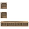 vidaXL Unidades de TV de Pared con LED con LED 5 pcs Roble artesanal