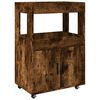 vidaXL Carrito de bar madera de ingenier&iacute;a roble ahumado 60x39,5x89 cm