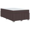 vidaXL Estructura de cama con colch&oacute;n Marr&oacute;n Oscuro 120 x 200 cm tela