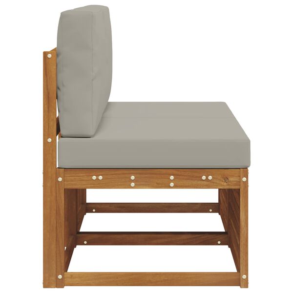 vidaXL 2 Pieza Sof&aacute; intermedio de exterior Madera de Acacia S&oacute;lida