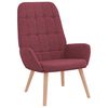 vidaXL Sill&oacute;n reclinable de tela color rojo vino