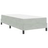 vidaXL Cama tipo Box Spring con colch&oacute;n Gris Claro 90 x 210 cm tela