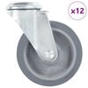 vidaXL Ruedas giratorias con agujero pasador 12 unidades 100 mm