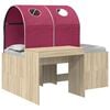 vidaXL Cama con T&uacute;nel 3 uds. Roble Sonoma y Rojo Madera de ingenier&iacute;a