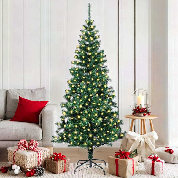 vidaXL &Aacute;rbol de Navidad Artificial Preiluminado Verde 180 cm