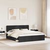 vidaXL Estructura de cama Negro 200 x 200 cm Madera de pino macizo