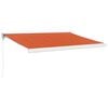 vidaXL Toldo retr&aacute;ctil aluminio y tela naranja y marr&oacute;n 3x2,5 m