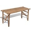 vidaXL Banco de jard&iacute;n plegable bamb&uacute; 118 cm
