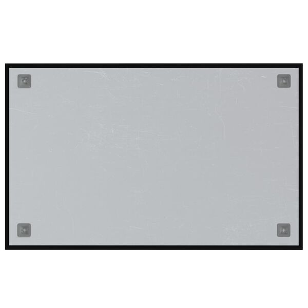 vidaXL Pizarra magn&eacute;tica de pared vidrio templado negro 80x50 cm