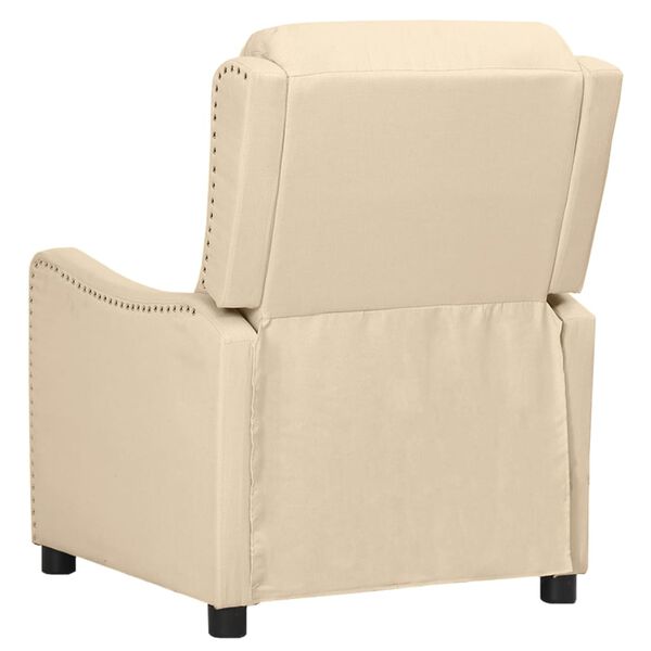 vidaXL Sill&oacute;n reclinable de tela crema