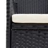vidaXL Juego de comedor de jard&iacute;n 5 piezas con cojines negro