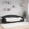 vidaXL Sof&aacute; cama sin colch&oacute;n tela negro 80x200 cm