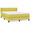 vidaXL Cama box spring con colch&oacute;n tela verde 140x200 cm