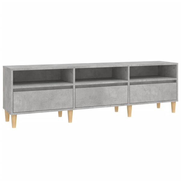 vidaXL Mueble de TV madera contrachapada gris hormig&oacute;n 150x30x44,5 cm